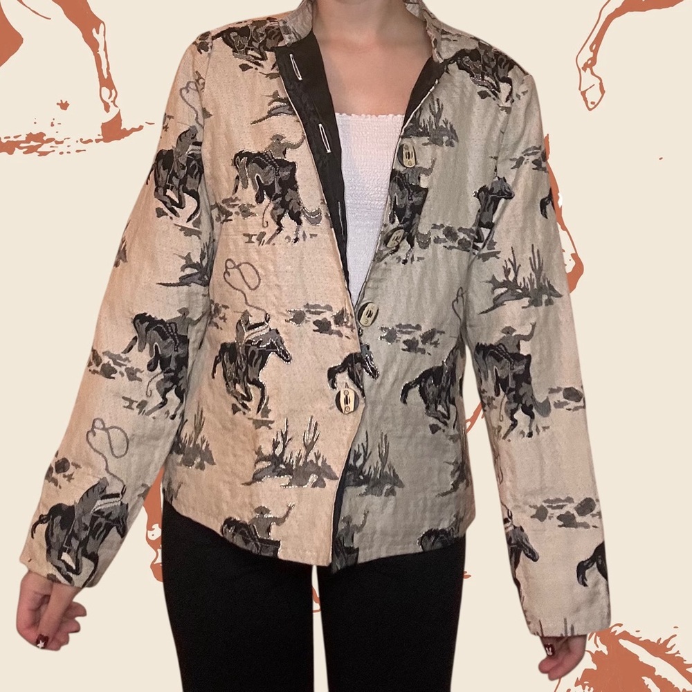 Equestrian Print Jacket - Picture 3 of 6